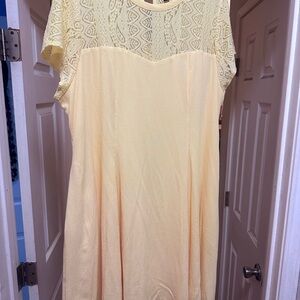 Torrid Mini Washable Gauze Lace Yoke Trapeze
Dress